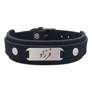 دستبند نقره مردانه ترمه ۱ مدل فرزاد کد dcsf0266